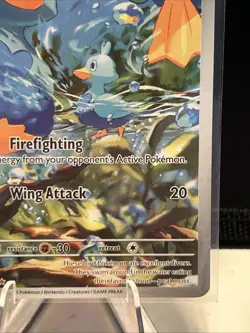 Ducklett 109/086 Illustration Rare IR - English Pokemon TCG - Full Art White Fla - Image 3