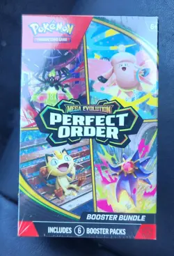 New Sealed: Pokemon TCG: Mega Evolution-Perfect Order Booster Bundle (6 Packs) - Image 1