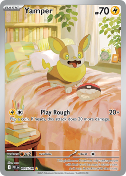 YAMPER 099/094 ILLUSTRATION RARE PHANTASMAL FLAMES POKEMON NEAR MINT - Image 1
