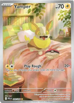 YAMPER 099/094 ILLUSTRATION RARE PHANTASMAL FLAMES POKEMON NEAR MINT - Image 2