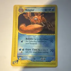 Pokemon Expedition Base Set Rare Regular Kingler 50/165 HP80 English 2002 - Image 1