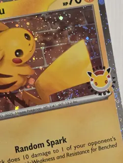 Pikachu 051/162 Cosmos Holo Pokemon Day 2026 Stamped Promo NM w SWIRL - Image 3