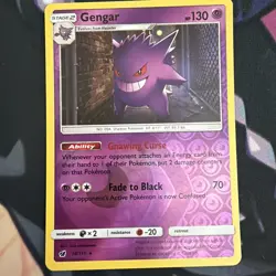 Gengar 38/111 Holo Rare Crimson Invasion Pokemon Reverse Holo Near Mint - Image 1