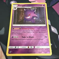 Gengar 38/111 Holo Rare Crimson Invasion Pokemon Reverse Holo Near Mint - Image 3