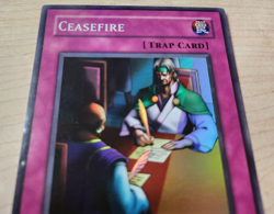 Yu-Gi-Oh! Ceasefire Unlimited Super Rare DB1-EN083 Exactly as Seen - Image 1