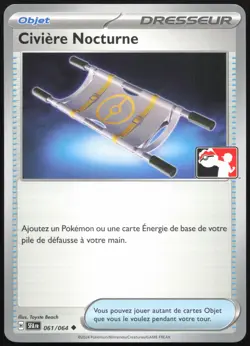 Carte Pokemon Civiere Nocturne Stamp Ligue 061/064 Fable Nebuleuse Francais - Image 1