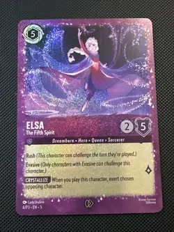 Disney Lorcana TCG Elsa - The Fifth Spirit Promo Foil EN Amethyst 6/P3 - Image 1