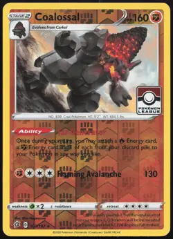 Carte Pokemon Coalossal Stamp League 107/192 Reverse Clash des Rebelles ENG - Image 1