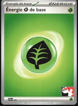 Carte Pokemon Energie Plante Stamp Ligue 001 Ecarlate et Violet Francais - Image 1