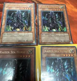 4 Kaiser Sea Horse Ultra Rare Holo Yugioh Cards SKE-015 - Image 3