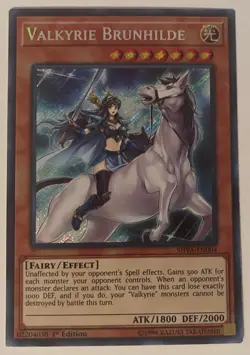 Valkyrie Brunhilde SHVA-EN004 1st Secret Rare NM Yugioh Card - Image 1