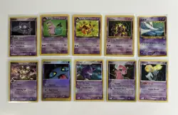 Pokemon Psychic/Poison Type 10 Card Lot - Mew Holo Gengar Mewtoo Uxie Lugia - Image 1