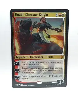 Huatli, Dinosaur Knight Foil Planeswalker- Ixalan,Slight Scratches On Card.MTG04 - Image 1