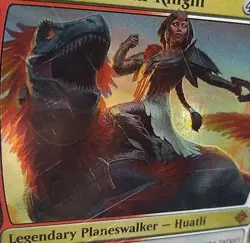 Huatli, Dinosaur Knight Foil Planeswalker- Ixalan,Slight Scratches On Card.MTG04 - Image 2