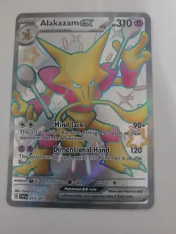 2024 Pokemon Paldean Fates Alakazam ex #215/091 Ultra Rare NM - Image 1