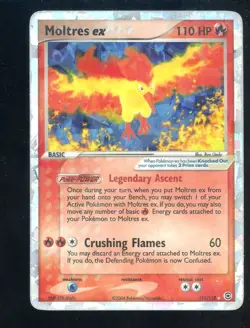 2004 Pokemon EX Fire Red & Leaf Green #115 Moltres ex Holo Cracked Ice - Image 1