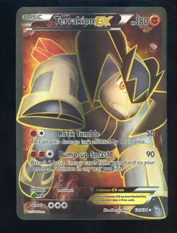 2012 Pokemon Black & White Dragons Exalted #121 Full Art Terrakion EX - Image 1
