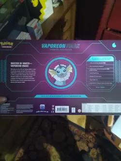 Pokemon TCG Vaporeon VMAX Premium Collection Box – Factory Sealed - Image 2