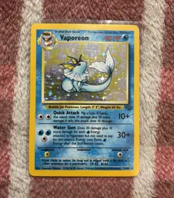 Pokemon TCG Jungle Vaporeon 12/64 Holo Rare 80 HP Eng The Pokemon Co 1999 - Image 1