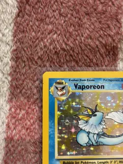 Pokemon TCG Jungle Vaporeon 12/64 Holo Rare 80 HP Eng The Pokemon Co 1999 - Image 3