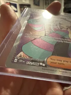 Pokemon TCG Roxie's Performance 112/086 Chaos Rising Full Art Holo NM - Image 2