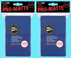 200 ULTRA PRO PRO-MATTE STANDARD SIZE Blue DECK PROTECTORS Card Sleeves MTG - Image 1