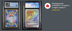 HyperRare Mewtwo VSTAR Japanese Pokemon Sword & Shield Pokemon Go CGC 10 PERFECT - Image 3