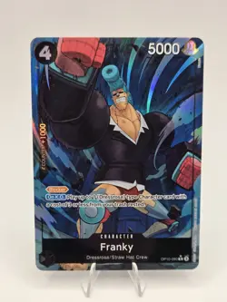 One Piece TCG Royal Blood OP-10 - Franky Alt Art Parallel OP10-090 - Image 1