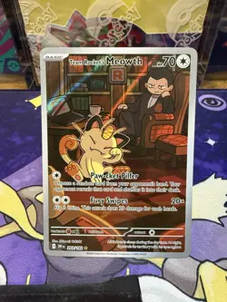 Pokemon TCG Team Rockets Meowth Card 203/182 Destined Rivals - Image 1