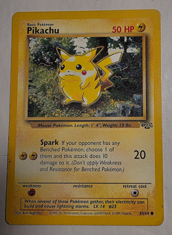 Pikachu 60/64 Jungle Set Vintage 1999 Pokemon Card LP - Image 1