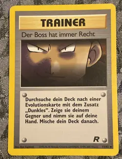 GERMAN The Boss's Way 73/82 Team Rocket - Uncommon Pokemon Card LP - Image 1