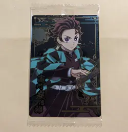 Demon Slayer wafer card Tanjiro kamado W8-13 R holo Japanese - Image 1