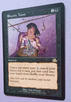 Magic the Gathering MTG RHYSTIC TUTOR VLP/EX Rare 2000 NICE! - Image 3