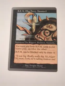 MTG B.F.M. Big Furry Monster Left Half Unglued - Image 1