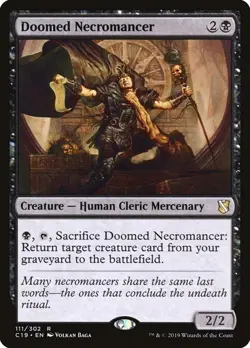 NM Doomed Necromancer, MTG, Commander 2019, Magic the Gathering, 111 - Image 1