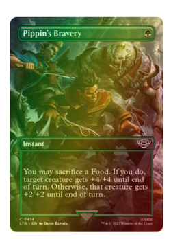 x4 Pippin's Bravery (Borderless) Foil Lord of the Rings MTG - Image 1