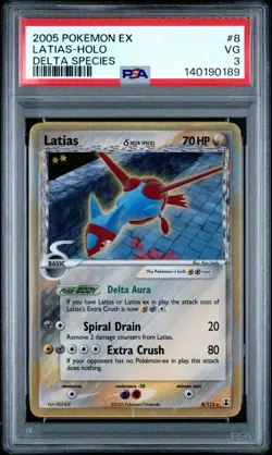 Latias Holo 8/113 Delta Species Pokemon PSA 3 - Image 1