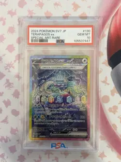 Pokemon Terapagos EX Special Art Rare SV7 130/102 Japanese PSA 10 - Image 1