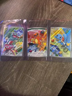 Pokemon First Partner Illustration Collection Series 1 Kanto Gen 1 Starters Set - Image 1