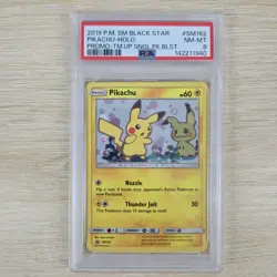 HAND WHOLE SWIRL 🌀💫 PSA 8 Pikachu SM162 Sun Cosmos Holo Promo Pokemon Card - Image 3