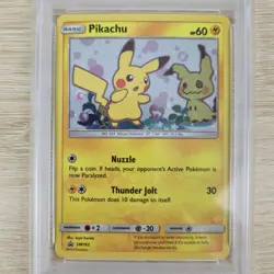 HAND WHOLE SWIRL 🌀💫 PSA 8 Pikachu SM162 Sun Cosmos Holo Promo Pokemon Card - Image 5