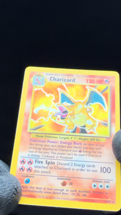 Vintage Pokemon Charizard Base Set 1999 4/102 Holo Rare Unlimited *MP* - Image 2