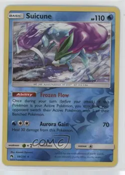 Suicune Reverse Foil Pokemon Sun & Moon Lost Thunder #59 - Image 1