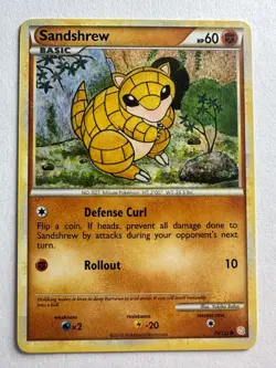 Sandshrew 79/123 Common HeartGold & SoulSilver Pokemon Near Mint - Image 1