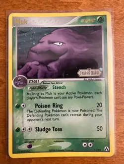 Muk 11/92 Pokemon Card EX Legend Maker Reverse Holo Stamped - Image 1