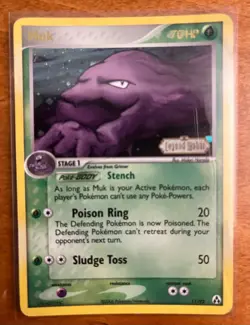 Muk 11/92 Pokemon Card EX Legend Maker Reverse Holo Stamped - Image 3