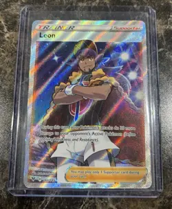 Leon 182/185 Swsh04 Vivid Voltage Full Art Ultra Rare Holo Pokemon TCG Card - Image 1