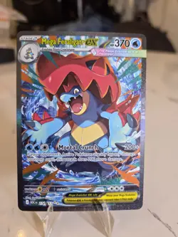 Pokemon Mega Feraligatr EX Foil Rare Card 370 HP ASC 274/217 Water Type - Image 1