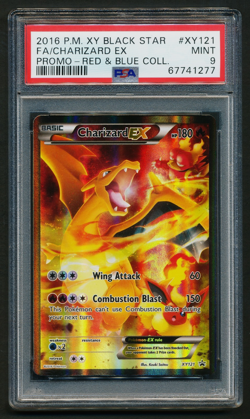 Charizard EX XY121 Black Star Promo Holo Pokemon 2016 Red Blue Collection PSA 9 - Image 1