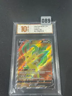 Grade10 Pokemon TCG S-Chinese Leafeon V SR CS4aC 133/132 SR - Image 1